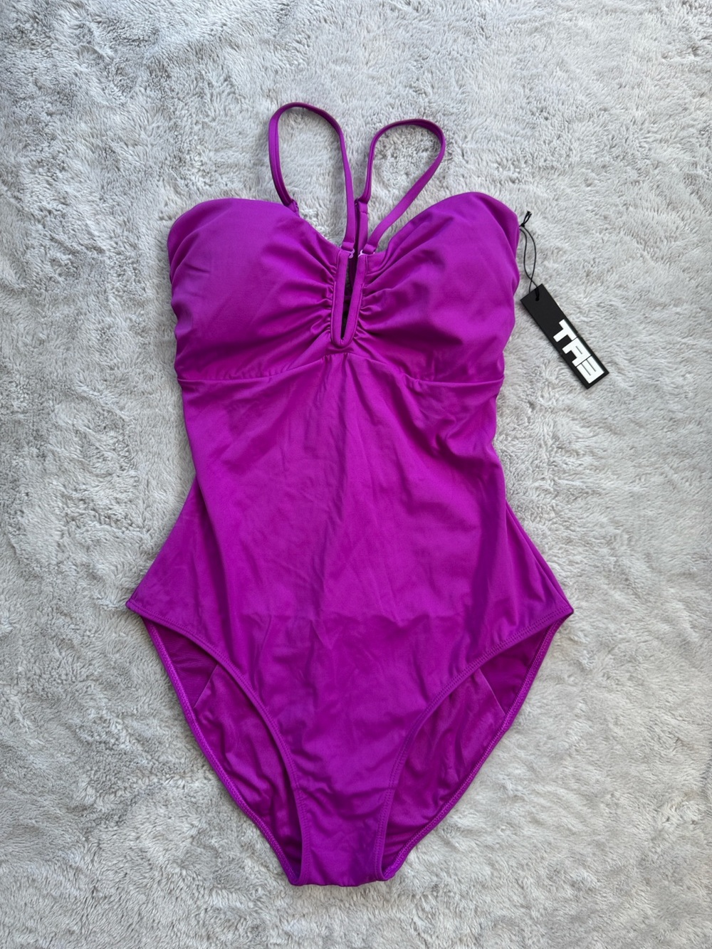 TA3 Converty Snatched Waist Lace Up Corset Back Swimsuit Orchid Large Regular
